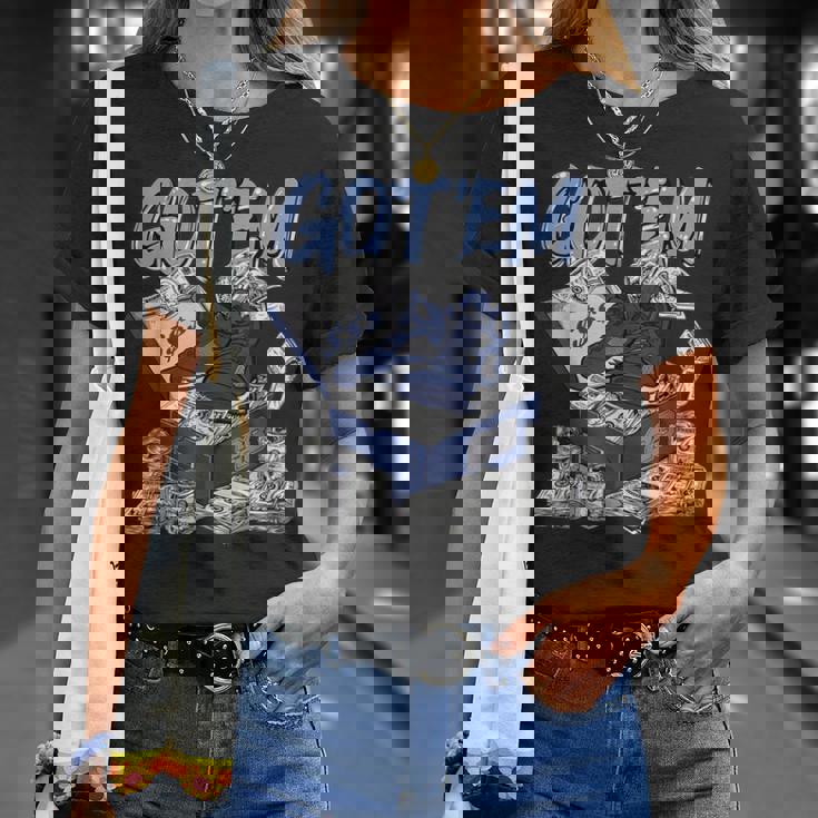 Midnight Navy Graphic Match Got'em Dollar Match T-Shirt Gifts for Her
