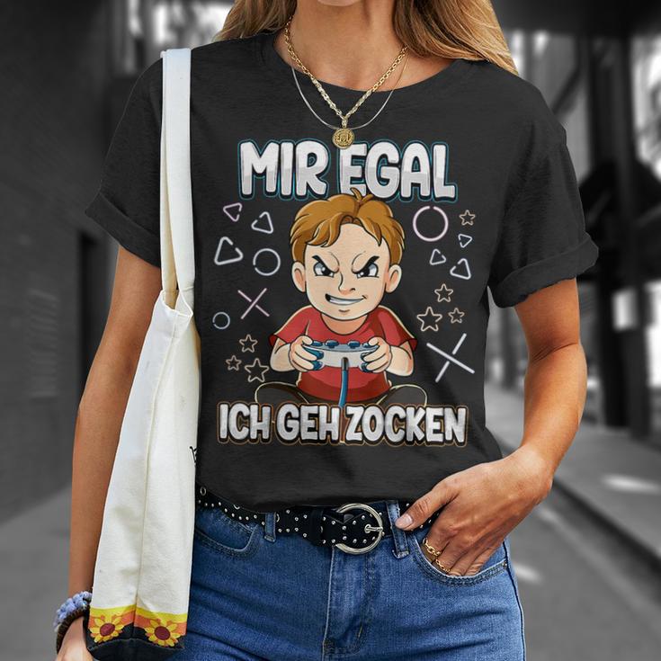 Mir Egal Ich Geh Zocken Gaming T-Shirt Geschenke für Sie