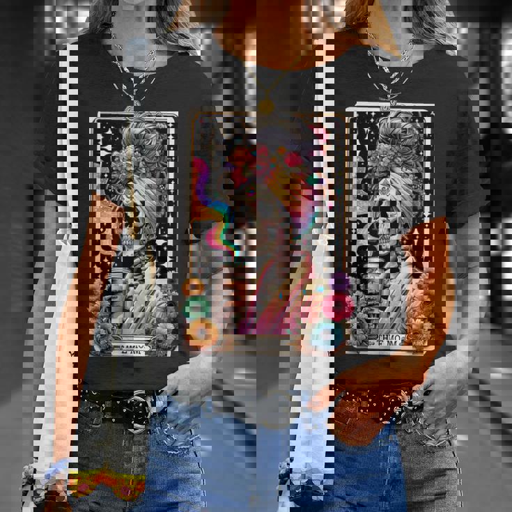 The Mom Tarot Card Messy Bun Coffee Mommy Mama T-Shirt Gifts for Her