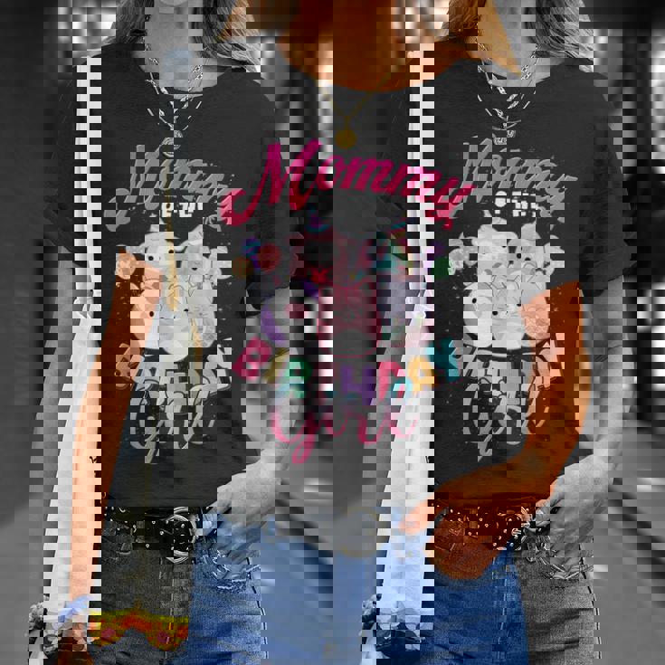 Mommy Of The Birthday Girl Cute Squish Squad Mallow Family T-Shirt Gifts for Her