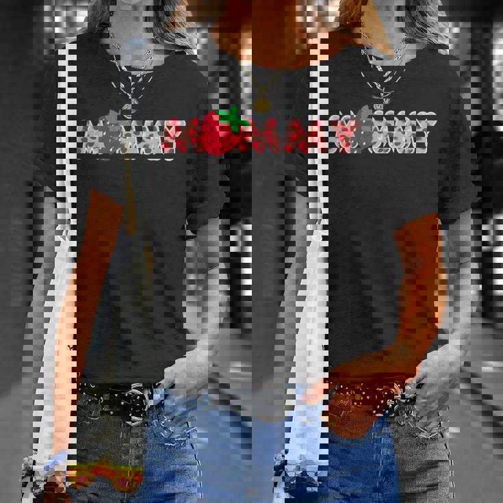 Mommy Strawberry First Birthday Family Strawberry T-Shirt Gifts for Her