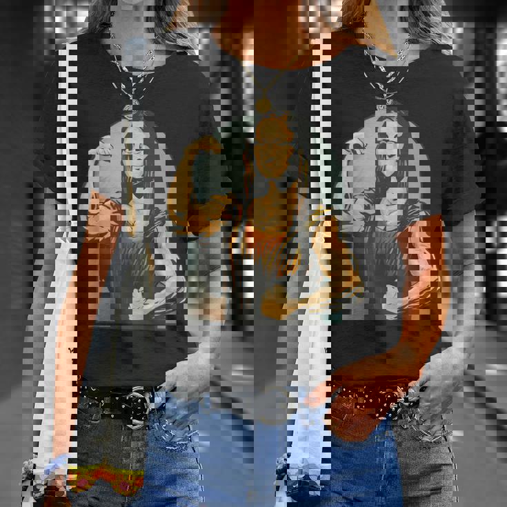 Monna Lisa Muscolosa La Gioconda Bodybuilding Palestra Maglietta Regalos para ella