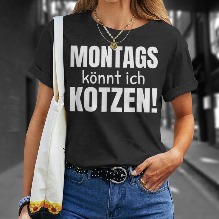 Montags Könnt Ich Kotzen Anti-Monday Sayings T-Shirt Geschenke für Sie