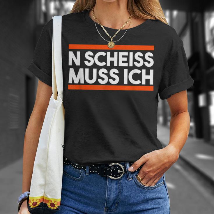 Morgenmuffel College Zicke Sarcasmus Nen N Scheiss Muss Ich S T-Shirt Geschenke für Sie