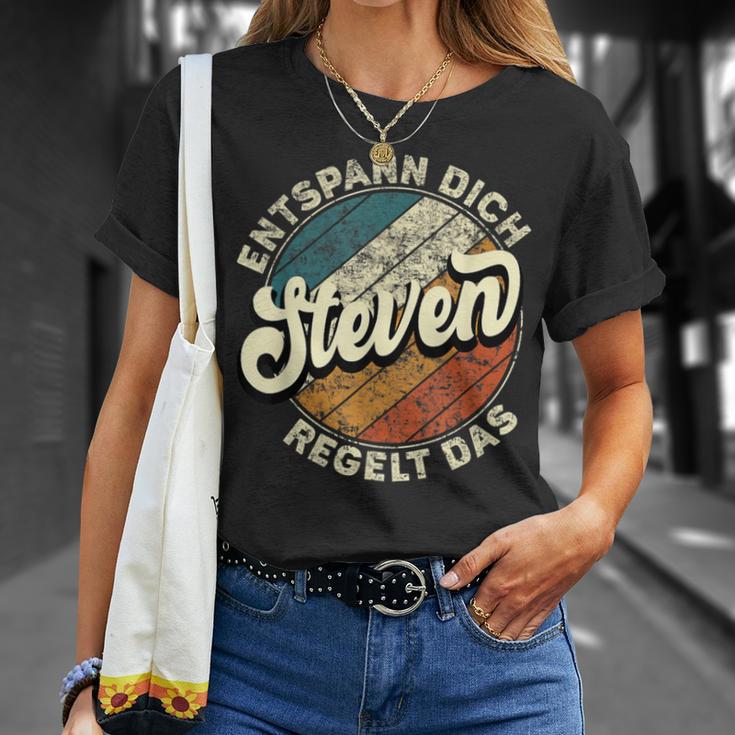 Name Steven Entspann Dich Steven Regelt Das T-Shirt Geschenke für Sie