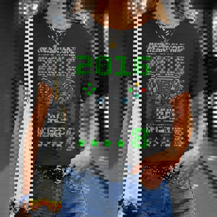 Nivel 8Ideojugador Desbloqueado 8 Años 2016 Camiseta unisex Regalos para ella