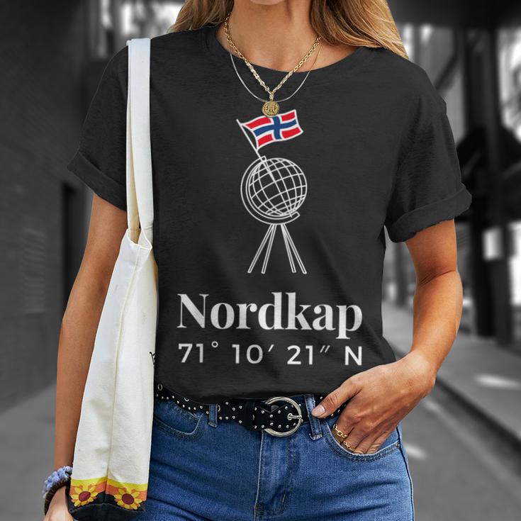 Nordkap Coordinates T-Shirt Geschenke für Sie