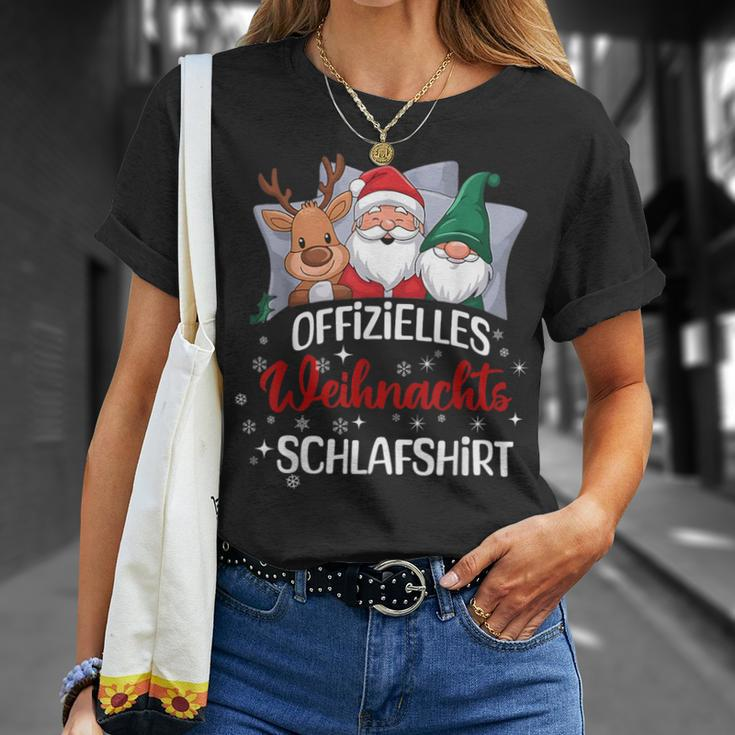 Offizielles Weihnachts Schlaf Lustig Familie Pyjama T-Shirt Geschenke für Sie