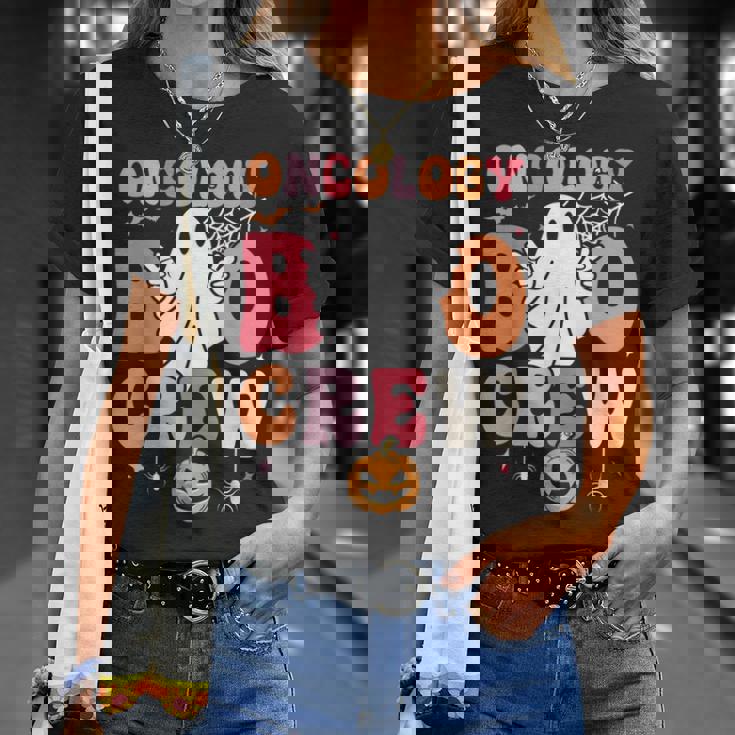 Oncology Boo Crew Ghost Halloween Spooky Costume Nurse T-Shirt Gifts for Her