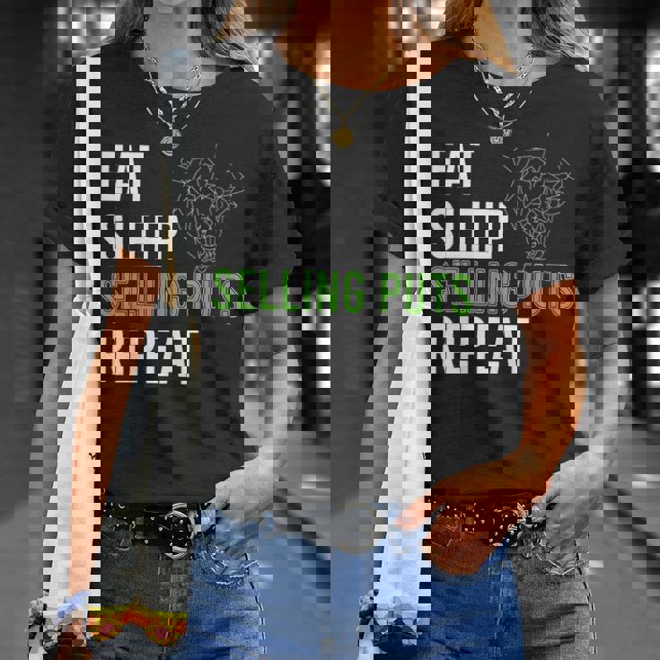 Opciones Tradingender Puertos Cubiertos Para Opciones Trader Cuello Camiseta unisex Regalos para ella