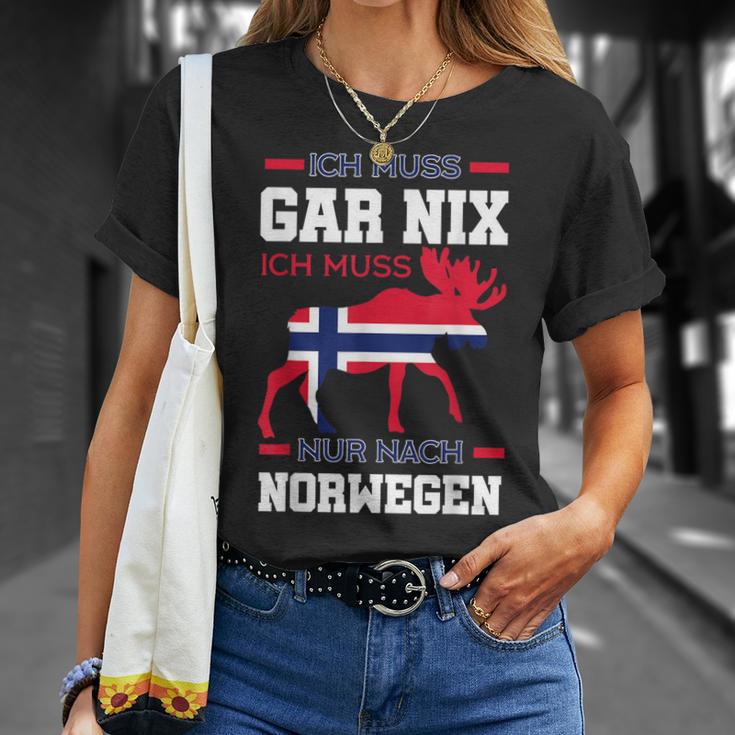 Oslo Ich Muss Gar Nix Ich Muss Nur Nach Norwegi T-Shirt Geschenke für Sie