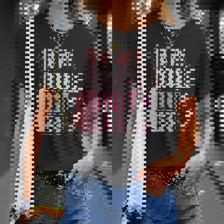 Pink In My Double Digits Era 10 Year Old 10Th Birthday Girl T-Shirt Gifts for Her