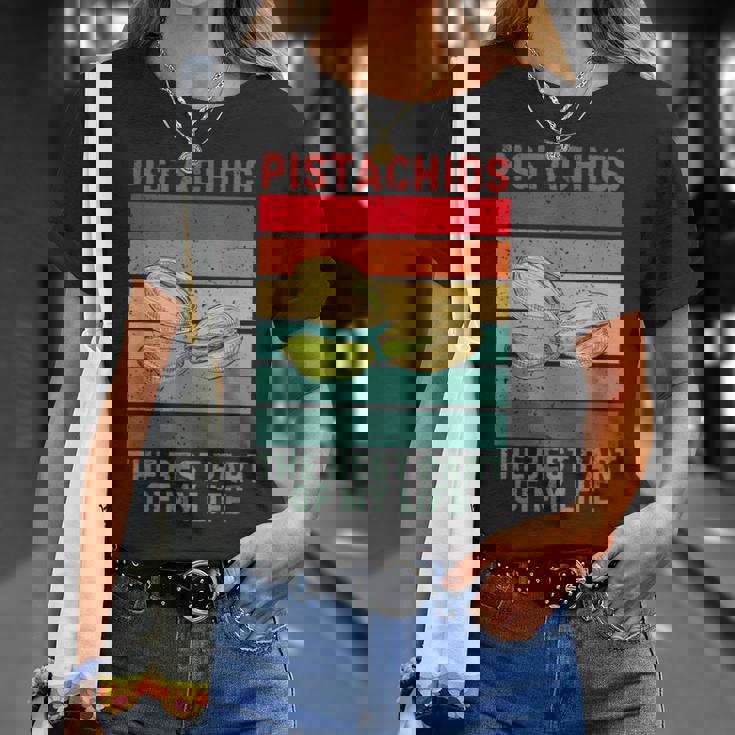 Pistachosintage La Mejor Parte De Miida Pistachos Retro Camiseta unisex Regalos para ella