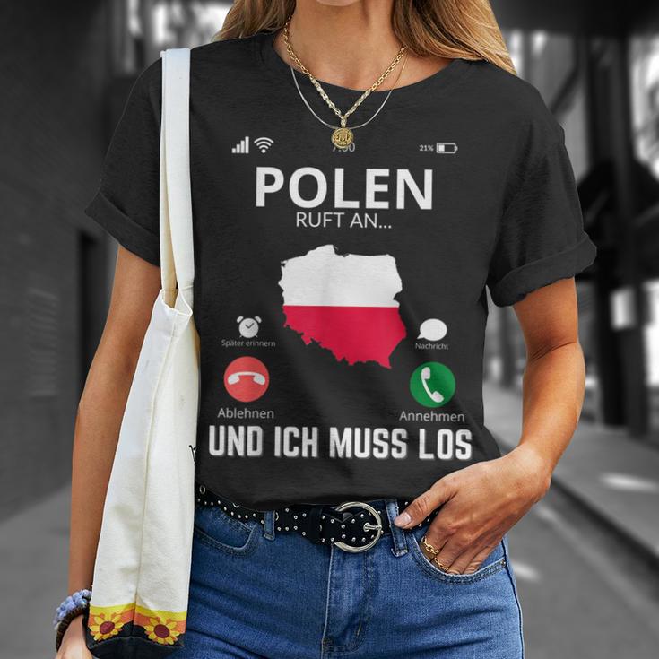 Polen Calls And I Must Go Poland Flag T-Shirt Geschenke für Sie