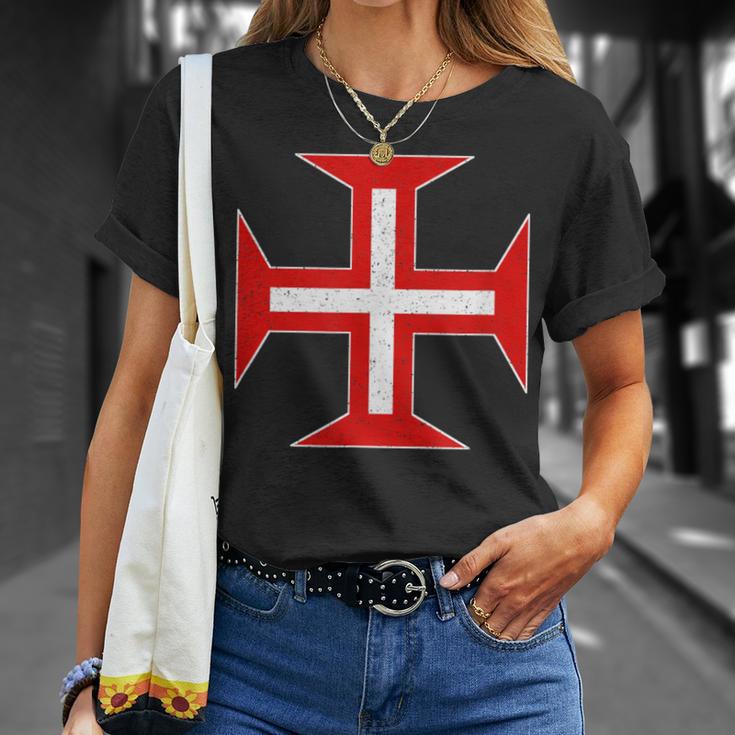 Portuguese Cross Of The Order Of Christ Cross Portugal T-Shirt Geschenke für Sie