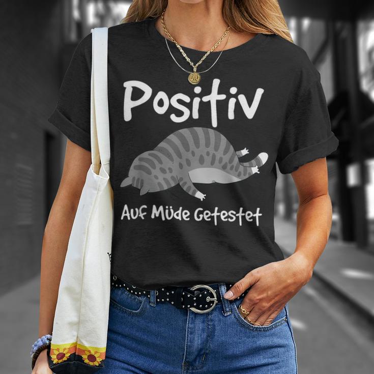 Positiv Auf Müde Getestet Fun Cat Sleep T-Shirt Geschenke für Sie