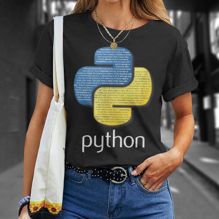 Python Coder Programador Programador Programador Desarrolladores Camiseta unisex Regalos para ella
