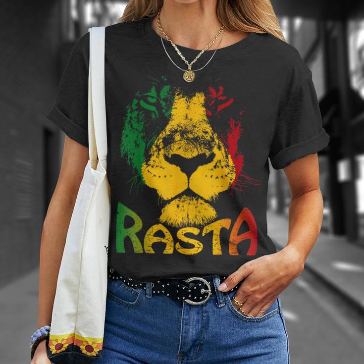 Rasta Lion Lionhead Reggae Rastafari Jamaica T-Shirt Geschenke für Sie