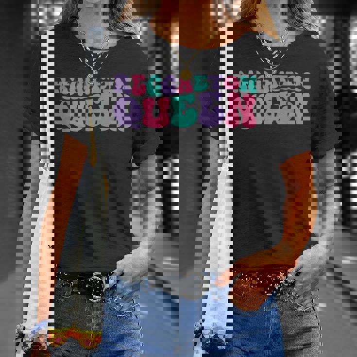 Reggaeton Queen Para Retrointage Ondulado Groovy Camiseta unisex Regalos para ella