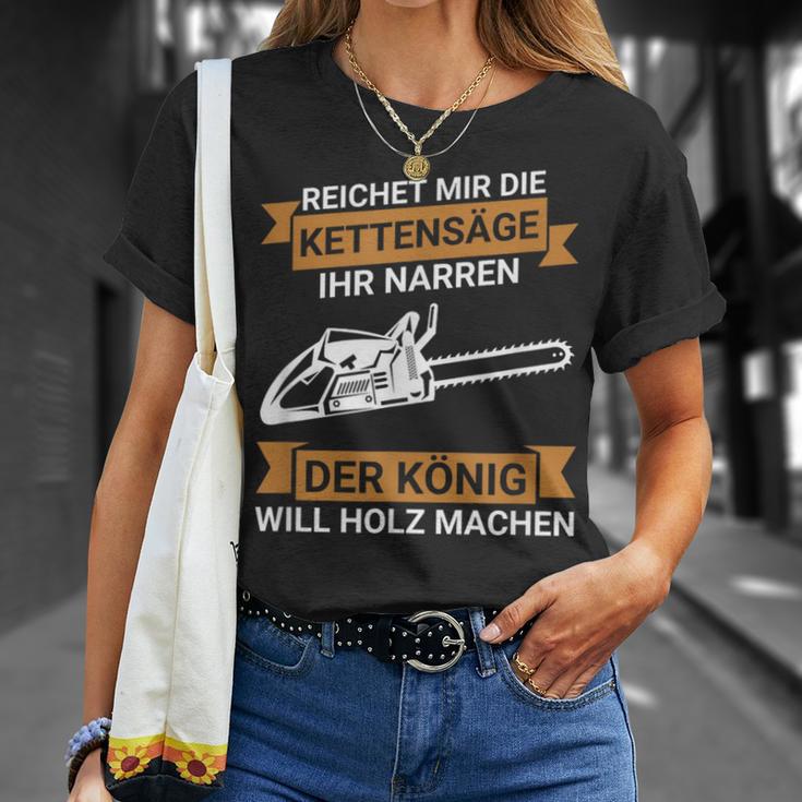 Reichet Mir Die Kettensaw Saying Saw Chainsaw Lumberjack T-Shirt Geschenke für Sie