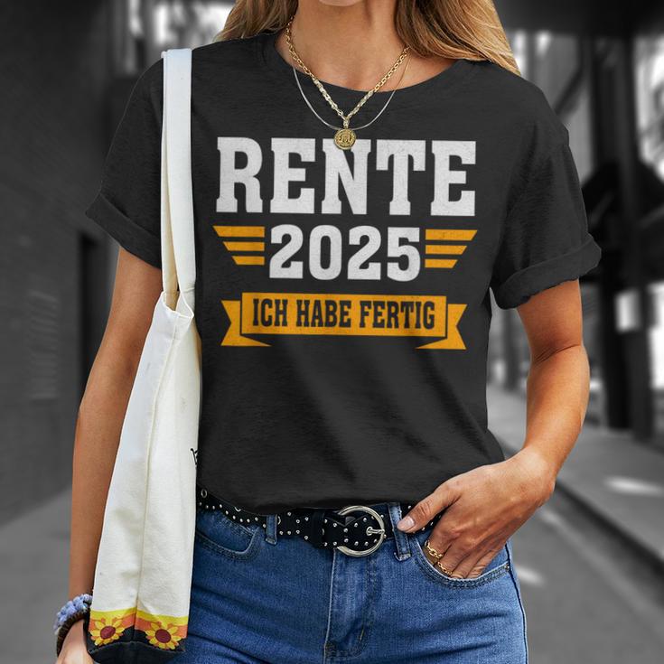 Rente 2025 Ich Habe Fertig Rentner T-Shirt Geschenke für Sie