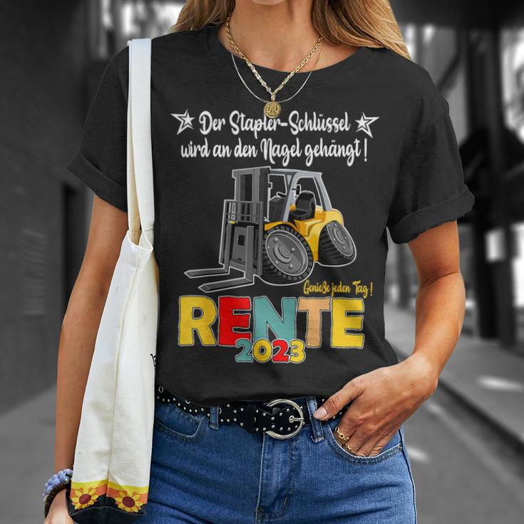 Rente Pension 2023 Forklift T-Shirt Geschenke für Sie