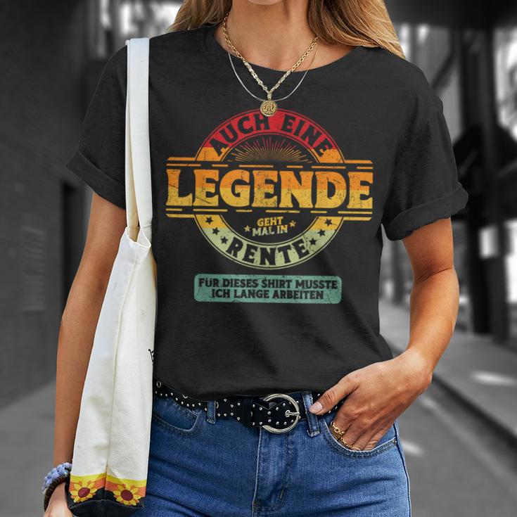 Rentner Auch Eine Legende Geht Mal In Rente 2024 T-Shirt Geschenke für Sie