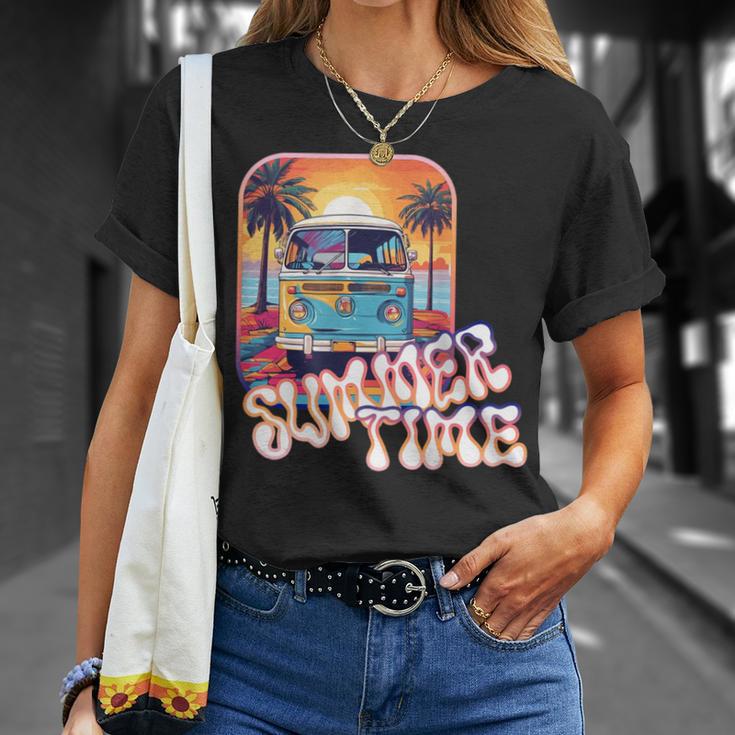 Retroan Camper Summer Time Summer Sun Camping T-Shirt Geschenke für Sie