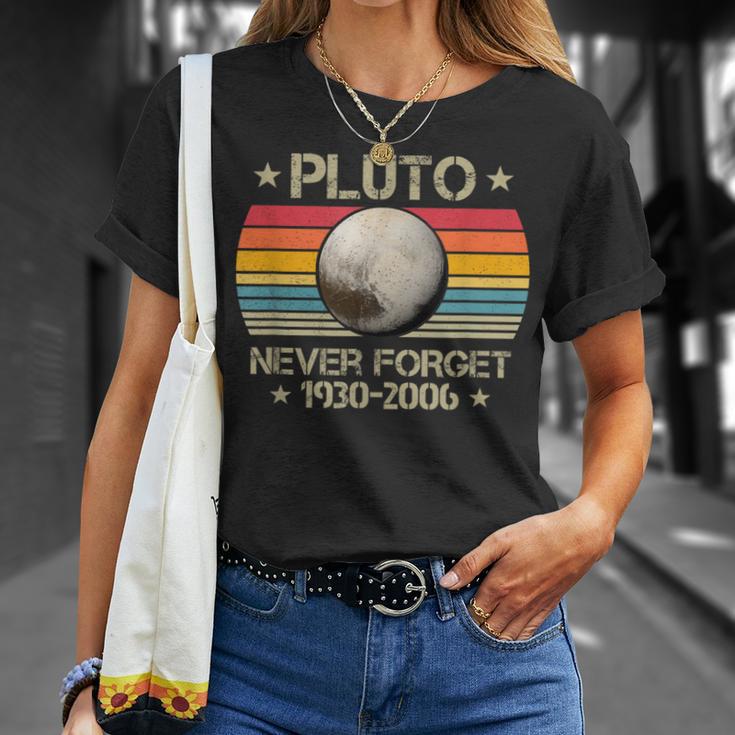 Retrointage Never Forget Pluto 1930 2006 Space Science T-Shirt Geschenke für Sie