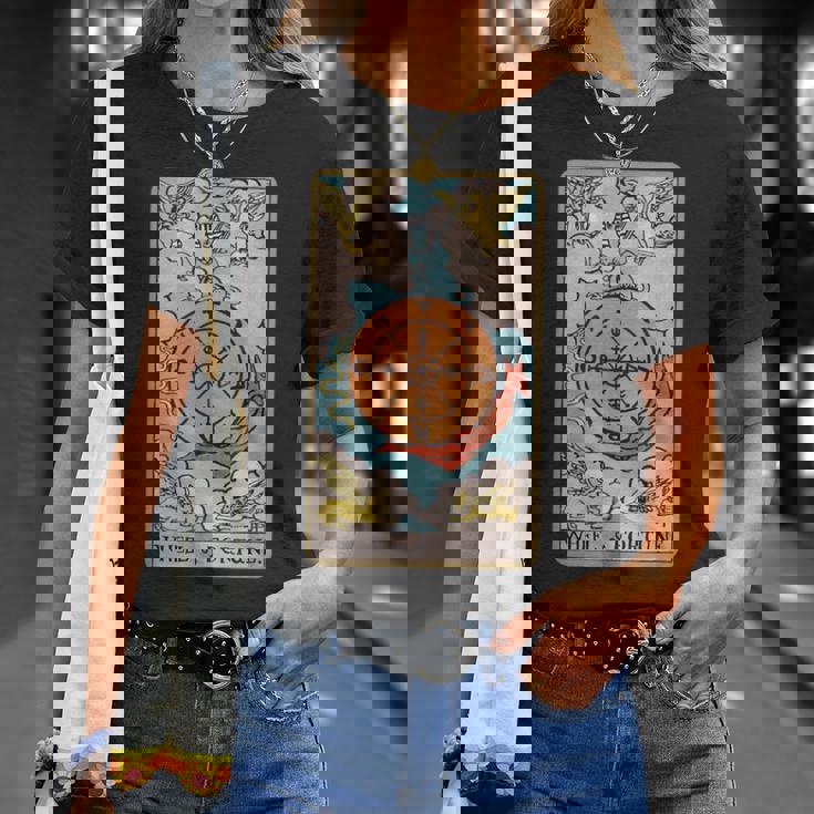 Rueda De La Fortuna Tarot Arcana Carta Magia Suerte Camiseta