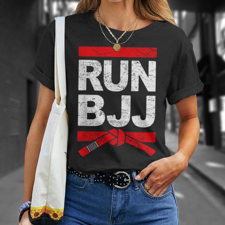 Run Bjj Brazilian Jiu-Jitsu Bjj Belt T-Shirt Geschenke für Sie