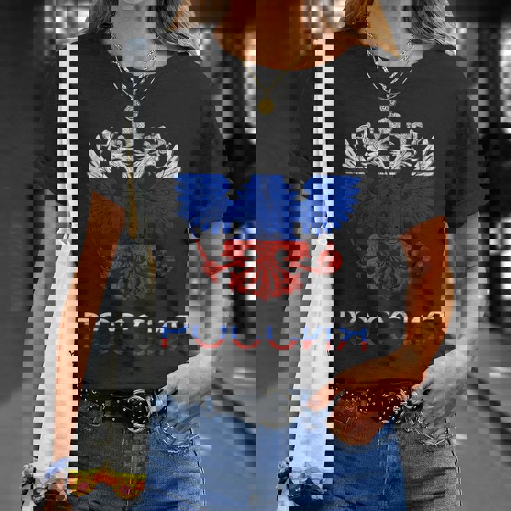 Russie Aigle À Deux Têtes Cccp Drapeau Russe Udssr Fierté T-Shirt Cadeaux pour elle