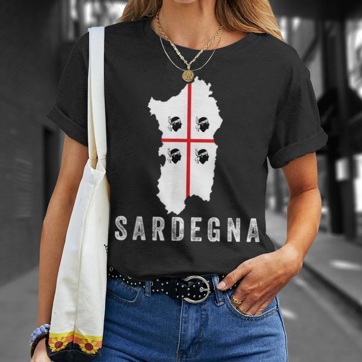 Sardegna Sardinien Karte Flagge Urlaub Italien T-Shirt Geschenke für Sie