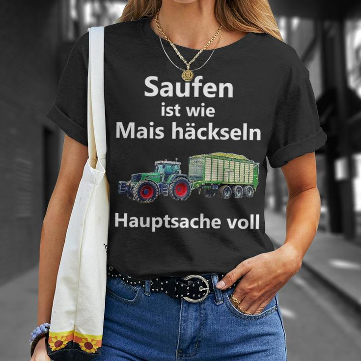 Saufen Ist Wie Mais Häckeln Hauptsachetoll T-Shirt Geschenke für Sie