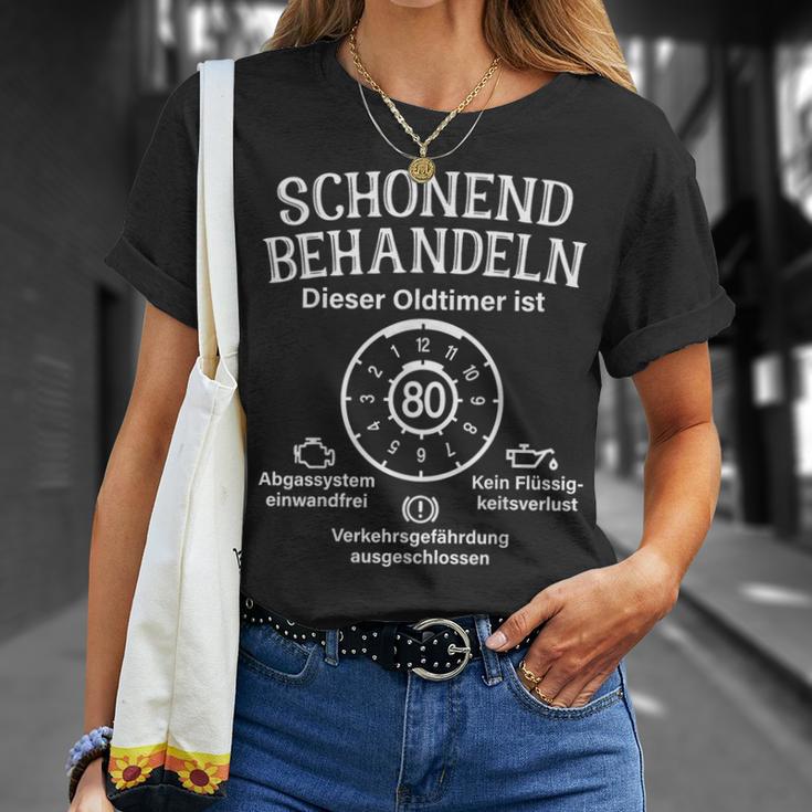 Schonend Behandeln Oldtimer Ist 80 Plaque 80Th Birthday S T-Shirt Geschenke für Sie