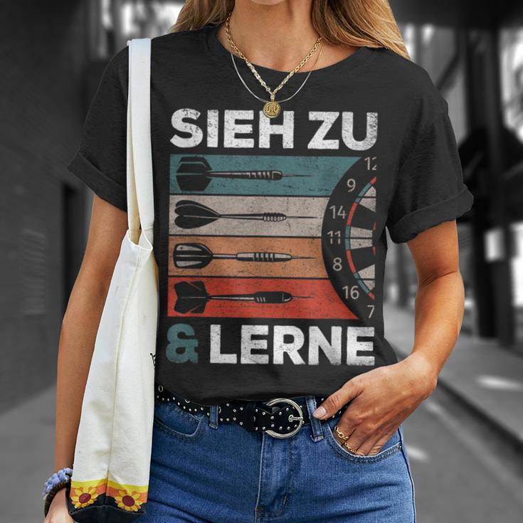 See Zu Und Lerneintage Darts Retro Sl Darts T-Shirt Geschenke für Sie