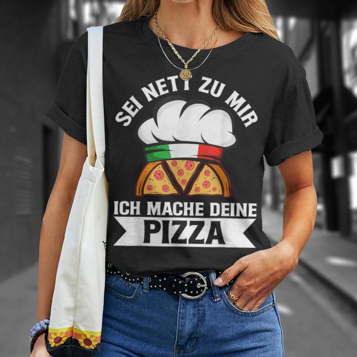 Sei Nett Zu Mir Ich Mache Deine Pizza Pizzabäcker Italy T-Shirt Geschenke für Sie