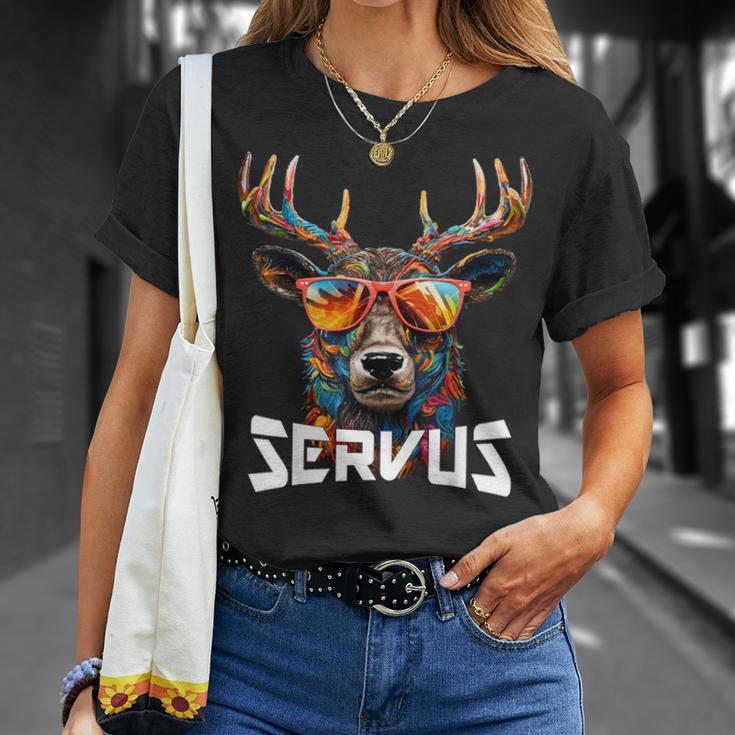 Servus Costume Costume Stag Tyrol & Bavaria T-Shirt Geschenke für Sie