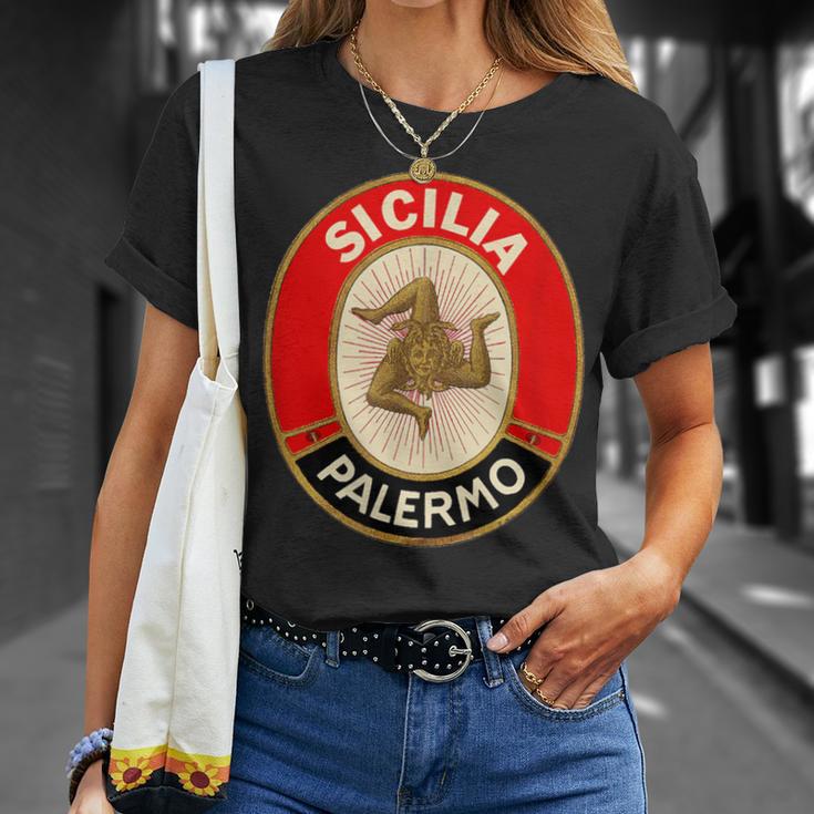 Sicilia Palermo Sicily Italian Sicilian T-Shirt Geschenke für Sie