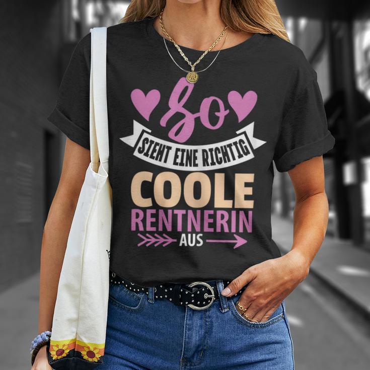 So Sieht Eine Coole Rentnerin Retirement Pensioner Frau T-Shirt Geschenke für Sie