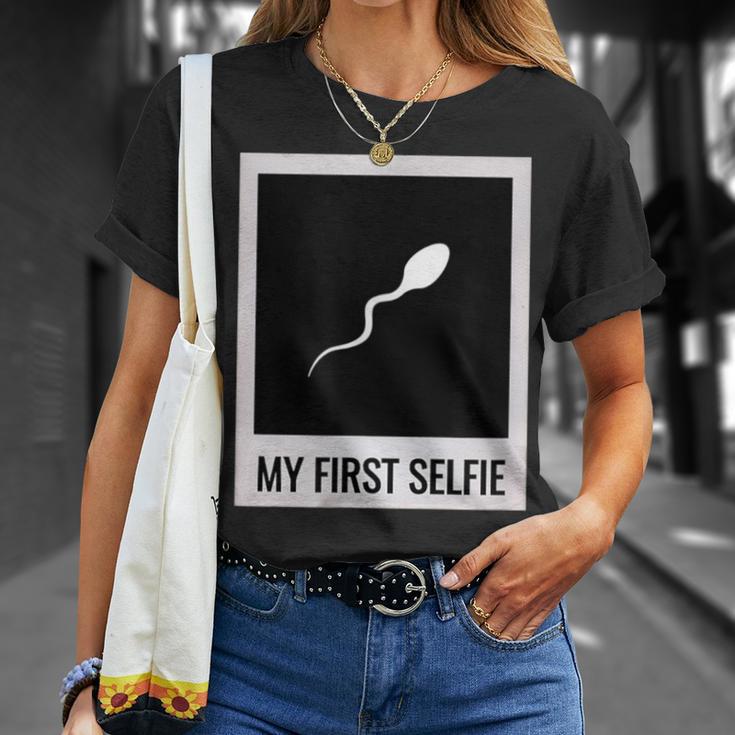 Sperm My First Selfie Bild Foto Lustiges T-Shirt Geschenke für Sie