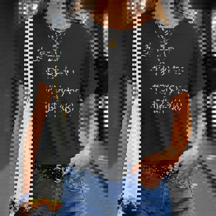 Standard Model Lagrangian Higgs Boson Physics Teacher Camiseta unisex Regalos para ella