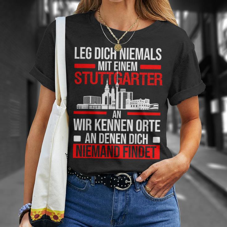 Stuttgart Leg Dich Niemals Mit Einem Stuttgarter An T-Shirt Geschenke für Sie