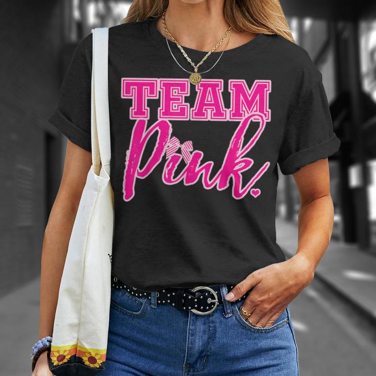 Team Pink Gender Reveal Team For Girls T-Shirt Geschenke für Sie