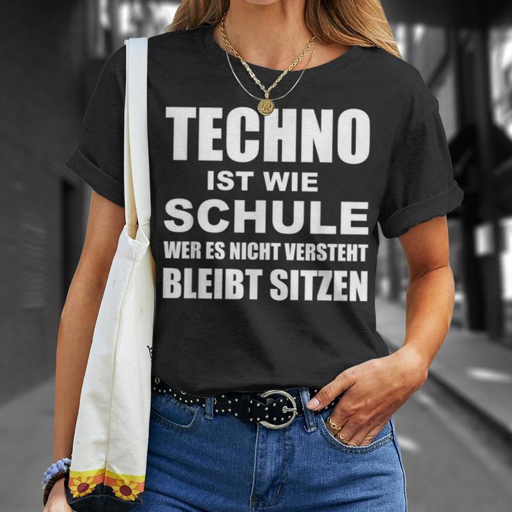 Techno Ist Wie Schule Rave T-Shirt Geschenke für Sie