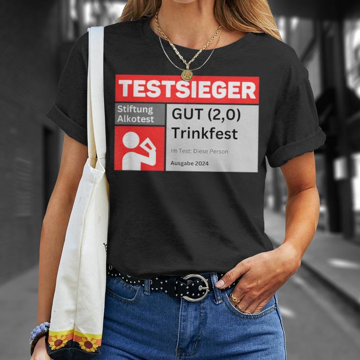 Test Winner Stiftung Alkotest Gut Trinkfest Malle Bumsbar T-Shirt Geschenke für Sie