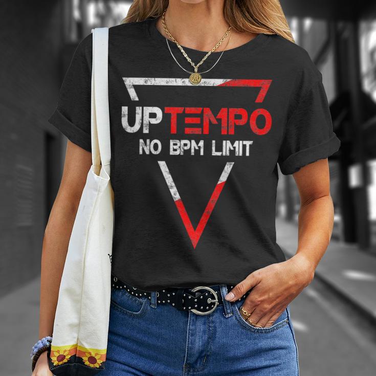 Uptempo Slogan 200 Bpm Speedcore Gabber Festival Uptempo T-Shirt Geschenke für Sie