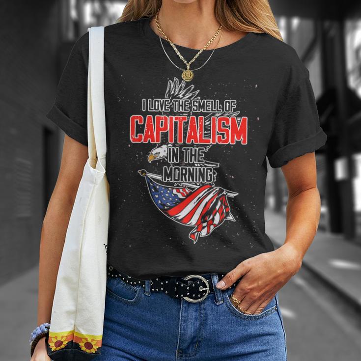 Usa Freiheit Aktien Ich Liebe Den Geruchon Kapitalism T-Shirt Geschenke für Sie