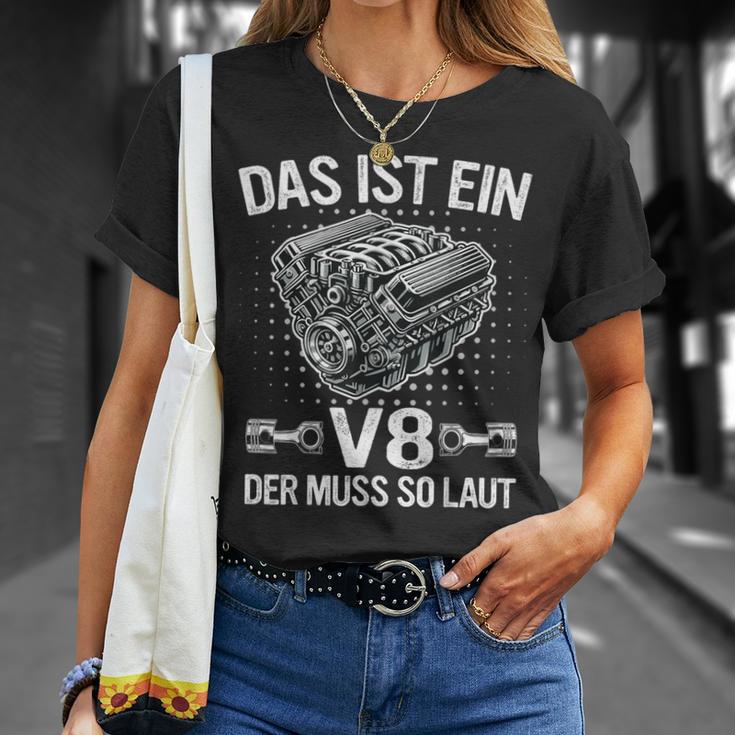 V8 Das Ist Ein8 Der Muss So Laut Motor Auto Tuning T-Shirt Geschenke für Sie