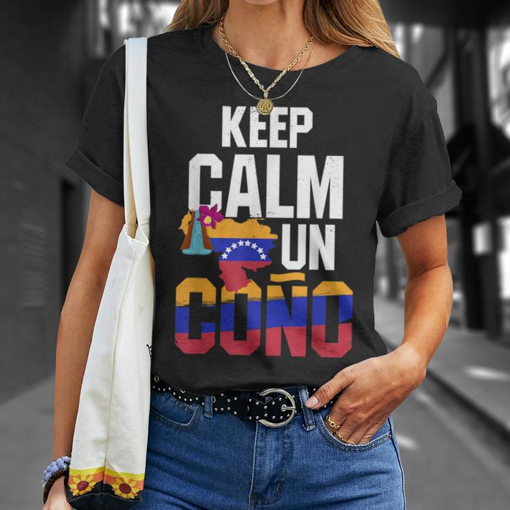 Venezuela Freedom Keep Calm Un Cono Banderaenezuela T-Shirt Geschenke für Sie